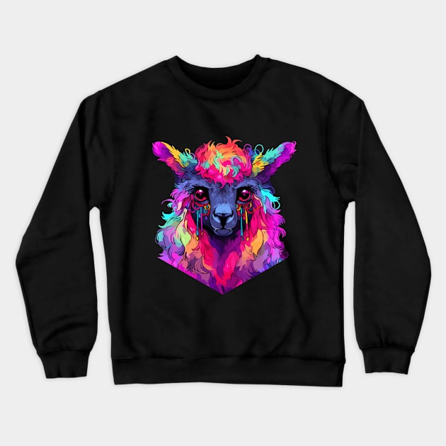 Rainbow Llama Crewneck Sweatshirt by RLan